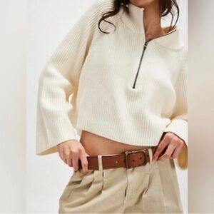 Free People Great Half Zip Sweater